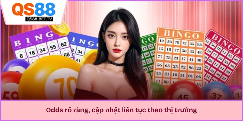 Odds rõ ràng, cập nhật liên tục theo thị trường